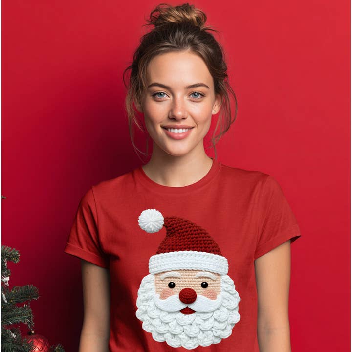 Crochet Santa Unisex T-shirt for wholesale by Into The Desert