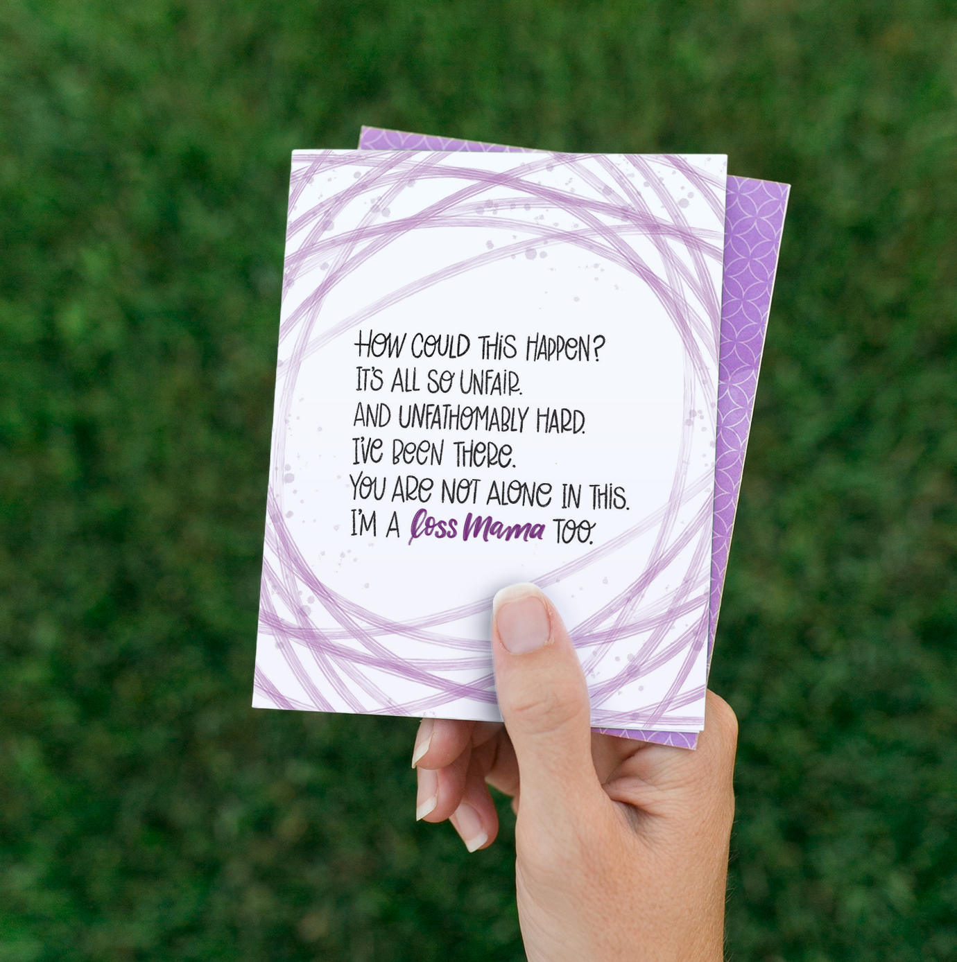 The Noble Paperie – Großhandel Beileidskarten – Loss Mama Too | Beileidskarte für den Verlust von Babys, für Hinterbliebene3