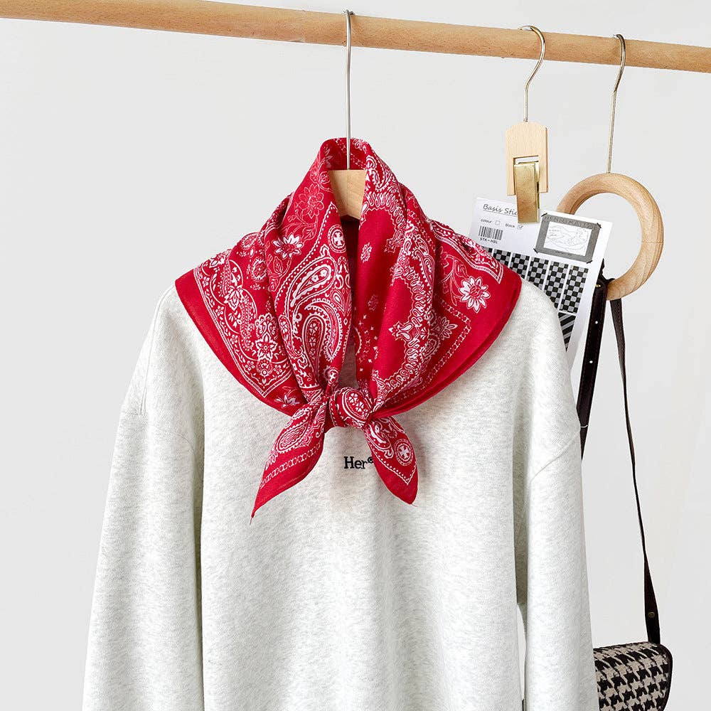 Dipped Shop - Wholesale Scarf - Women's - Splicing Print Vintage Square Silk Scarf DP25G4527