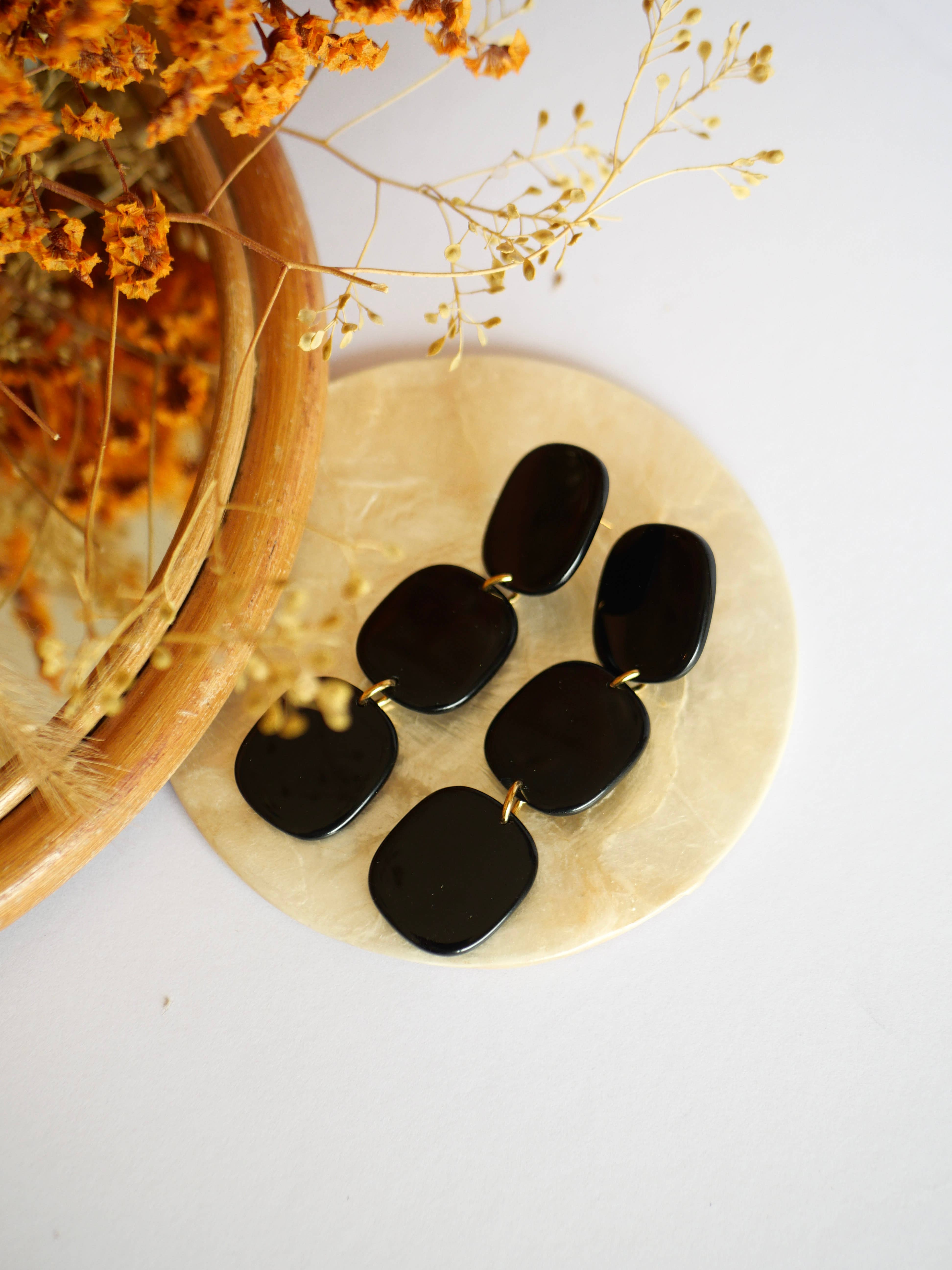 Azeria Création - Vente Boucles d'oreilles pendantes - Boucle d'oreilles Maxine2