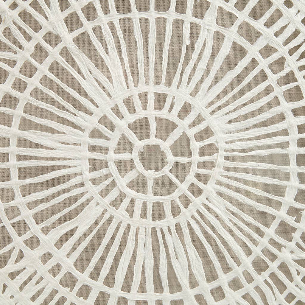 Olliix - Wholesale Wall Accent - Medallion Natural Rice Paper Wood Framed Wall Art Decor3