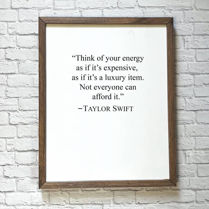 Placa de Madeira com Citação de Taylor Swift por atacado de The Good Co.