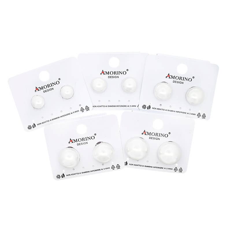 AMORINO SRL - Wholesale Clip-On Earrings - CLIP-ON EARRINGS WITH PEARL 10-12-14-16-18mm1