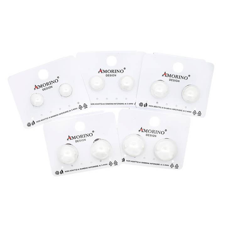 AMORINO SRL - Wholesale Clip-On Earrings - CLIP-ON EARRINGS WITH PEARL 10-12-14-16-18mm1