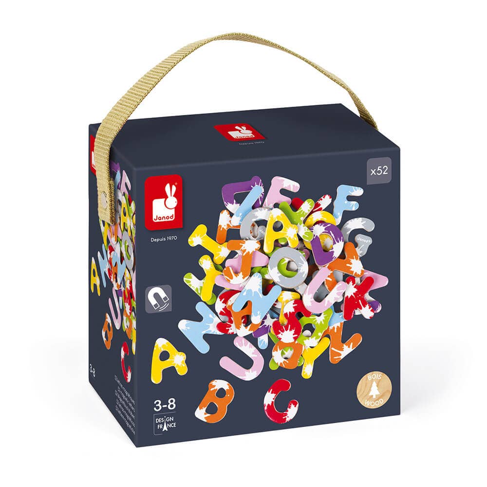 Juratoys - Vente Aimant - Enfant et bébé - Ensemble de 52 lettres magnétiques Splash4