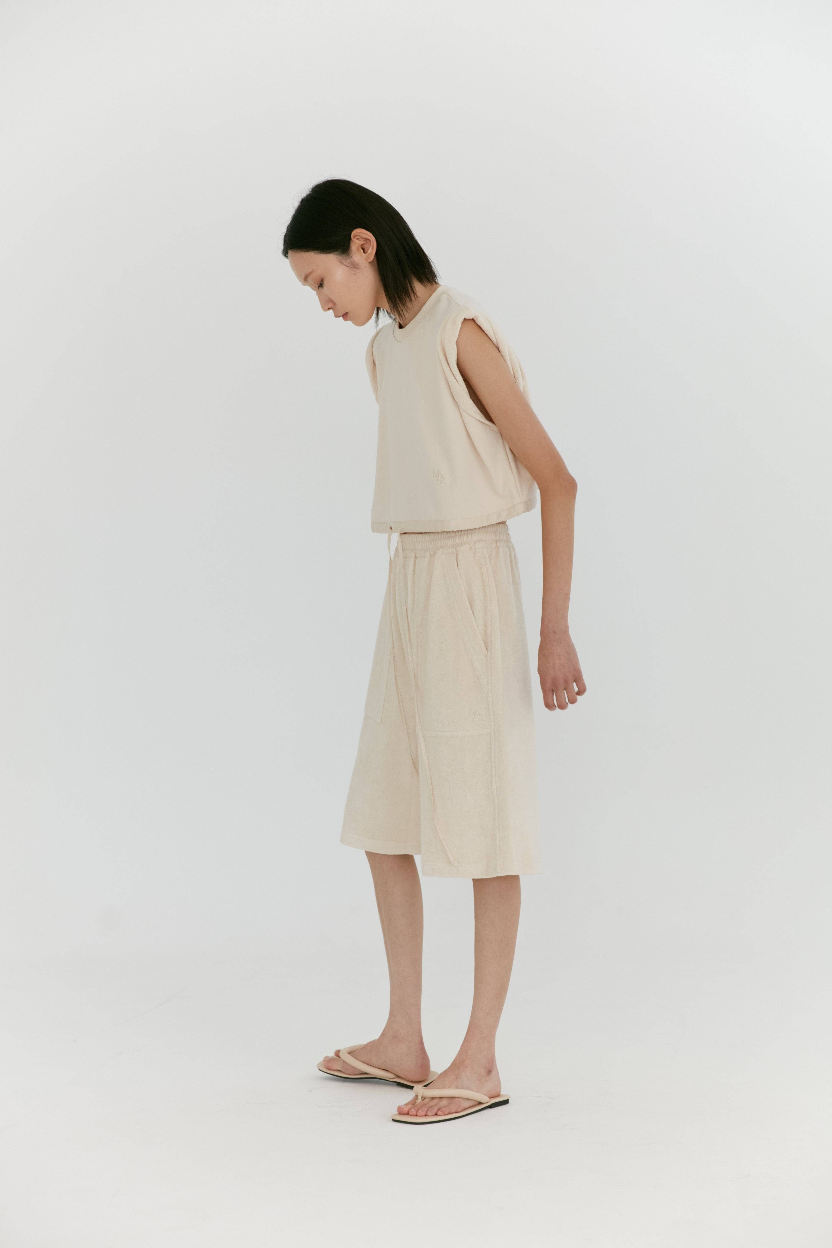 Maison des Rêves New York – wholesale Stickad topp - Dam – Terry Backed Jersey Rullad Ärm Topp5