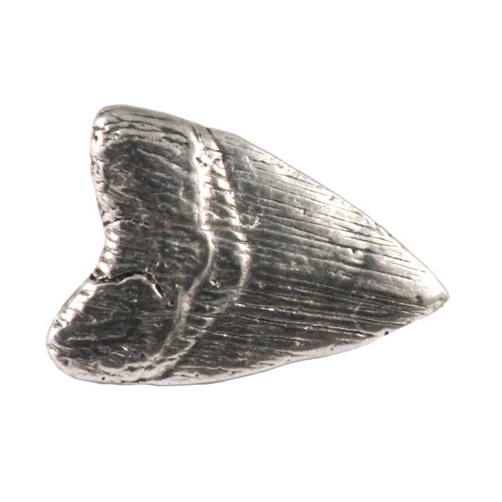 Prehistoric Shark Tooth Pewter Lapel Pin or Magnet S128 for wholesale by Creative Pewter Designs