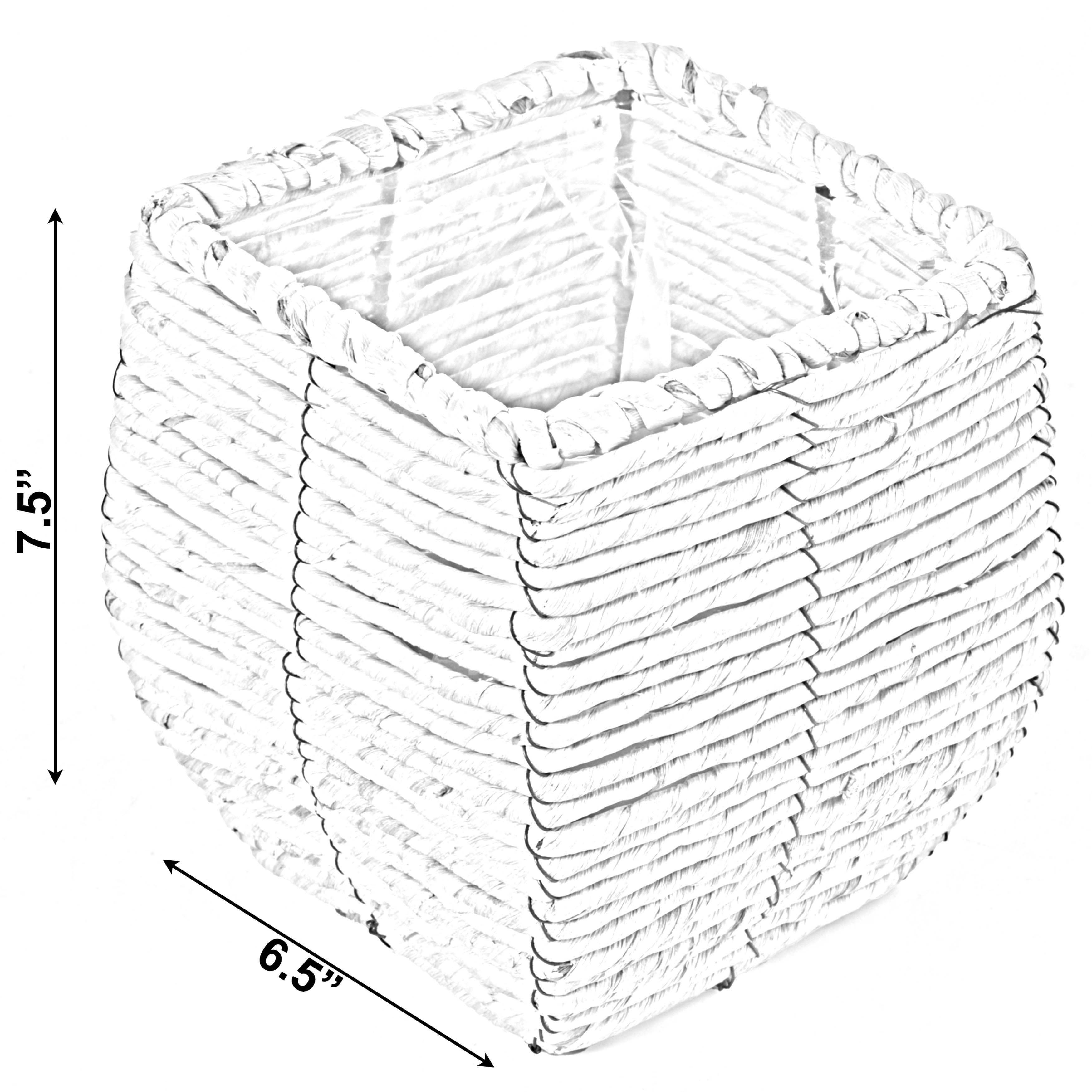 Quickway Imports – Vaso de plantas por atacado – Plantador de vaso de flores quadrado tecido com forro de plástico18