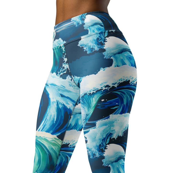 CoastFlex Sport Waves Leggings for engroshandel hos Find Your Coast® Apparel