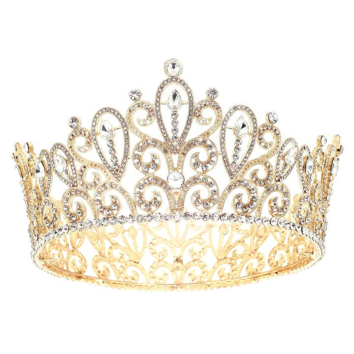 Diacly - Wholesale Tiara - Women's - Paisley Inspired Rhinestone Crown