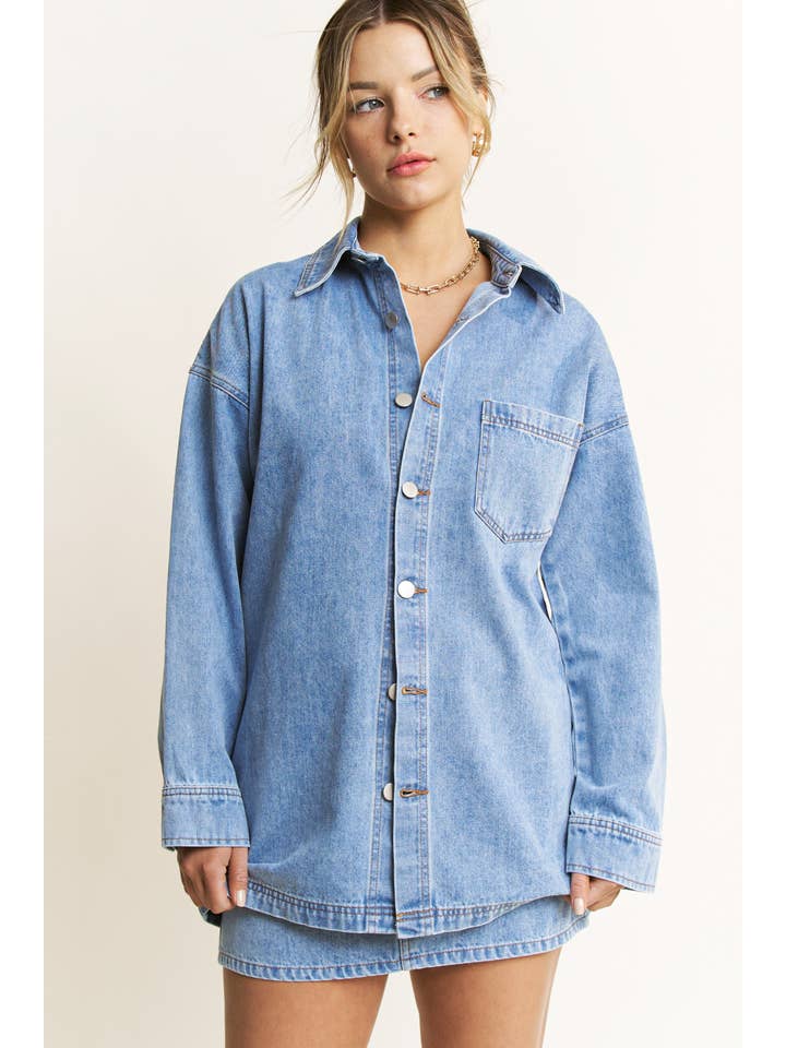 DENIM COOPER JACKET AND SKIRT SET - HQSET0087 for wholesale on Faire11