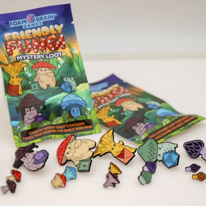 Foam Brain Games - Wholesale Lapel Pin/Button - Mystery Loot: Friendly Fungi4