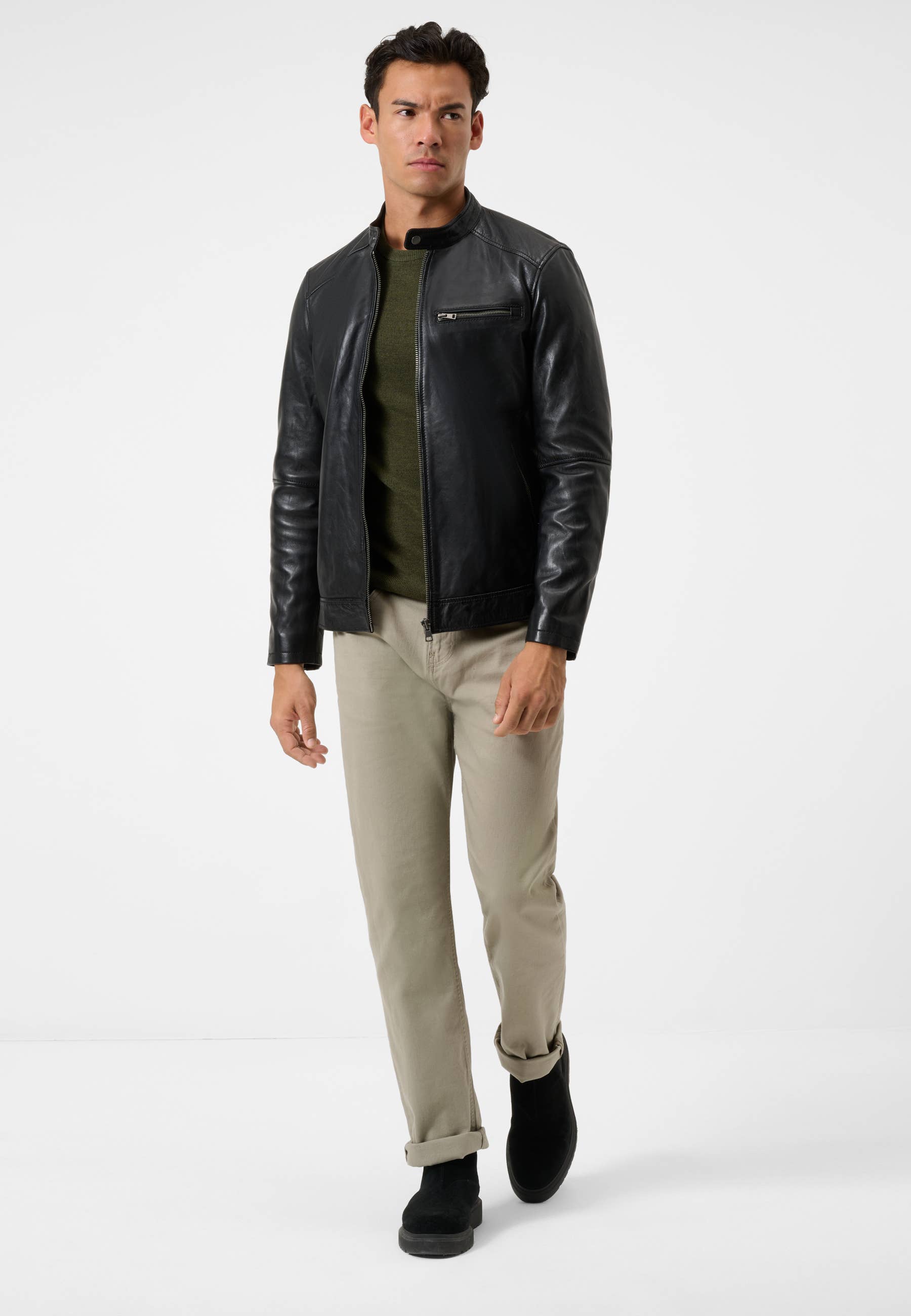 Ricano – Engroshandel Motorcykeljakke - Herre – Herre læderjakke Andre - vegetabilsk garvet lammeskind2