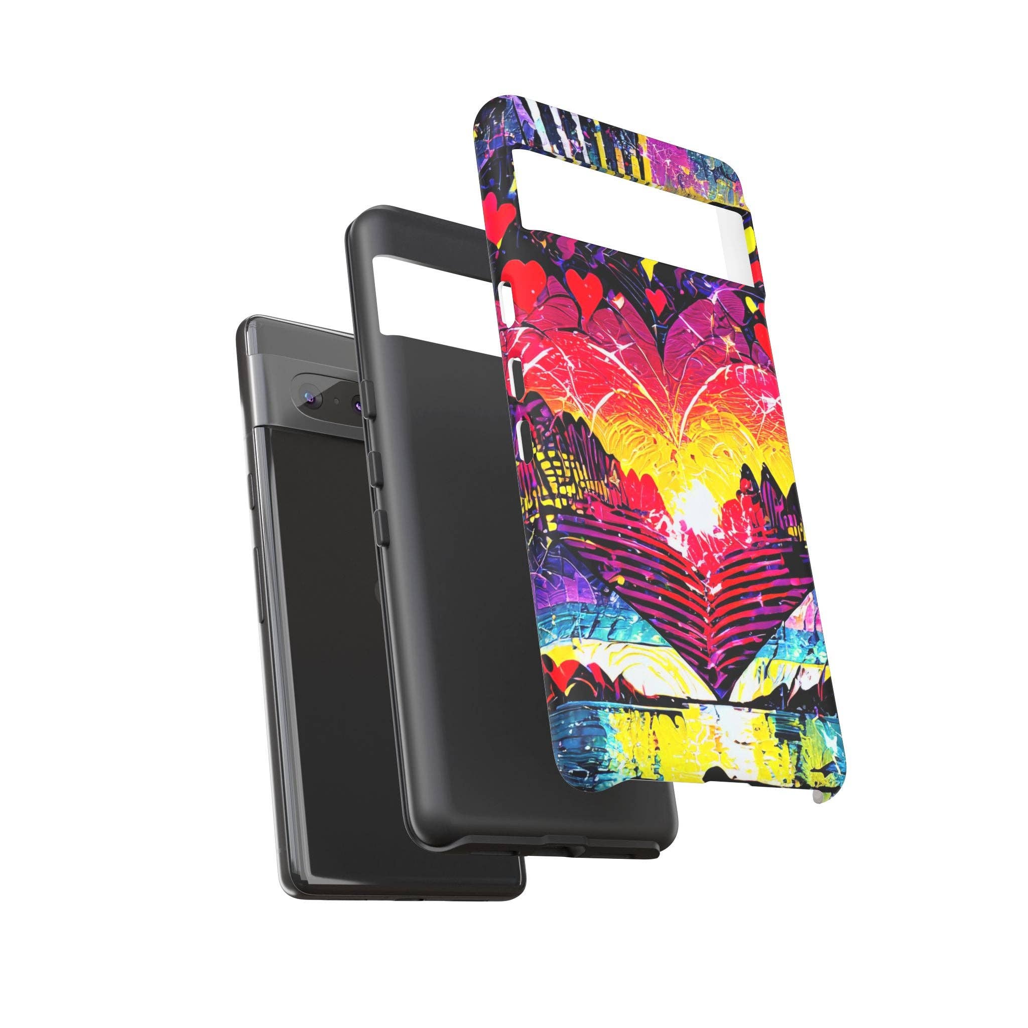 Studio 653 Clothing Co - Wholesale Phone Case - Women's - Vibrant Heart Sunset Tough Phone Case38