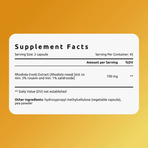 AlchePharma Naturals - Wholesale Oral Supplement/Vitamin - VemoHerb®Rhodiola Rosea5