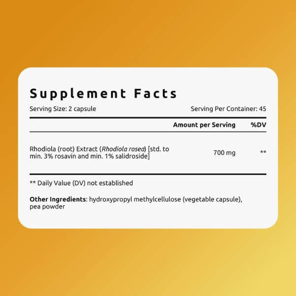 AlchePharma Naturals - Wholesale Oral Supplement/Vitamin - VemoHerb®Rhodiola Rosea5