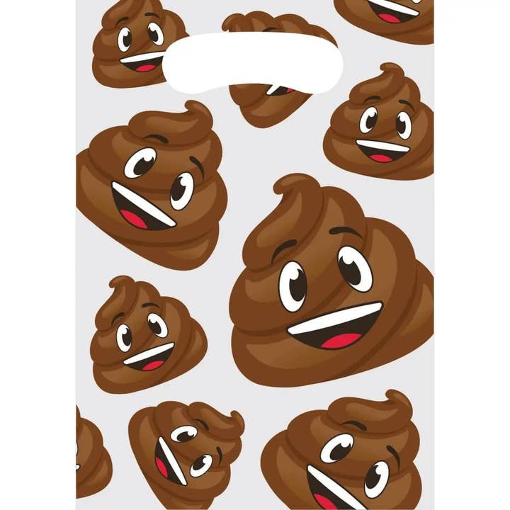 Party Expo, LLC - Wholesale Favor Bags - Poop Emoji Favor Bags (8ct)