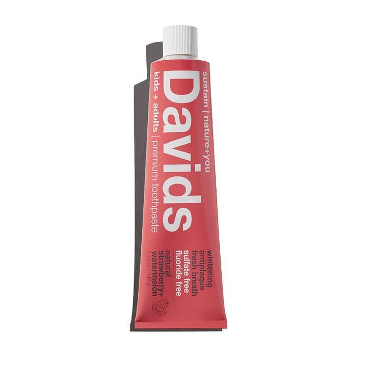 Davids Natural Toothpaste - Wholesale Toothpaste - Davids kids+adults premium toothpaste/strawberry watermelon