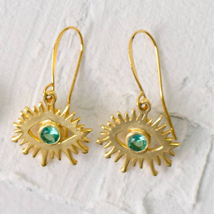 Ohrringe Third Eye aus blauem Topas für den Großhandel von Mystic Soul Jewelry