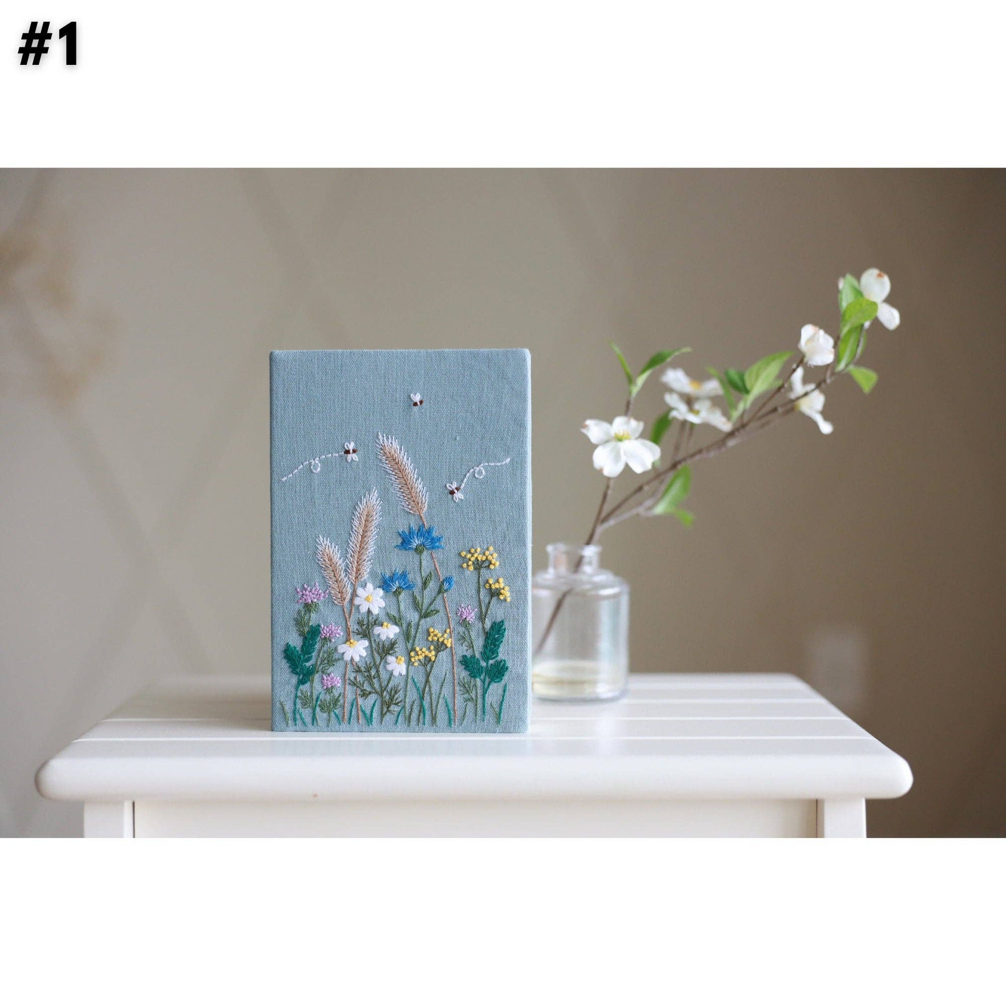 Finer Embroidery - Vendita all'ingrosso Quaderni - Quaderno Ricamato a Mano con Ricamo di Fiori9