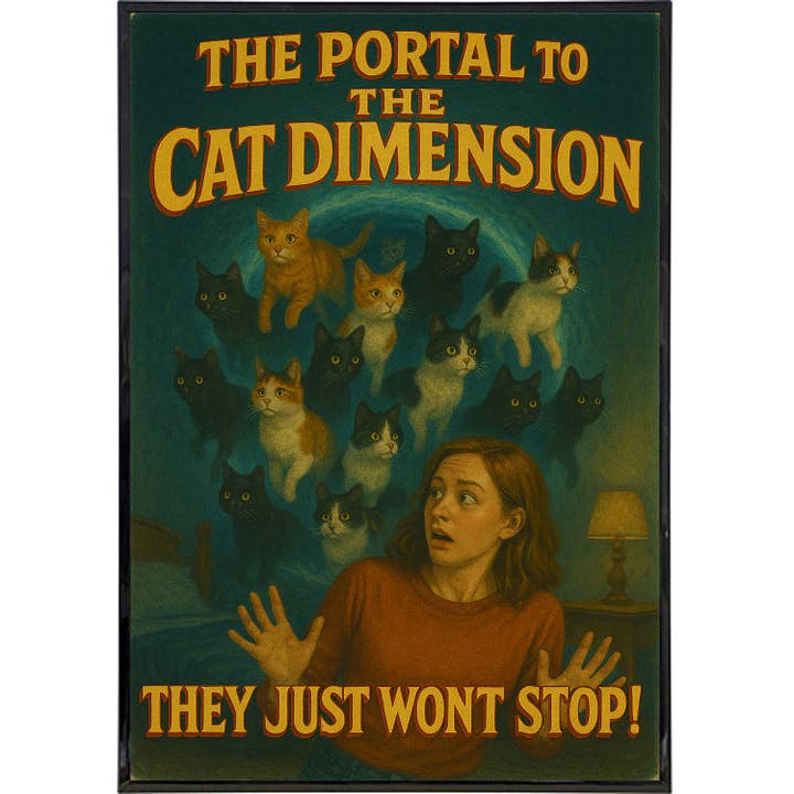 Portal to the Cat Dimension Poster Print for wholesale by Shady Front