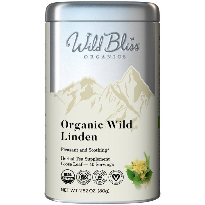 Organic Wild Linden Flower Wellness Tea, 40 Servings for wholesale by Wild Bliss