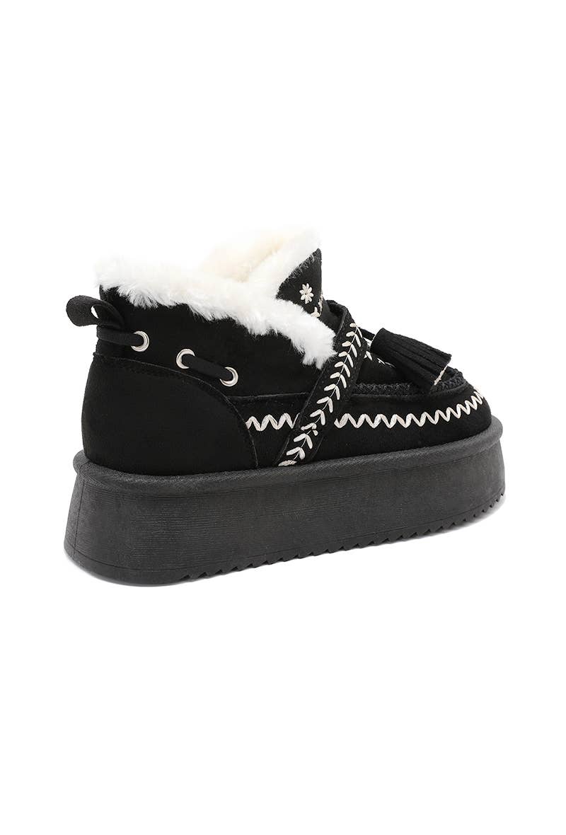 Joia Paris - Wholesale Boots - Women's - Warm boots with embroidery and tassels RU-202