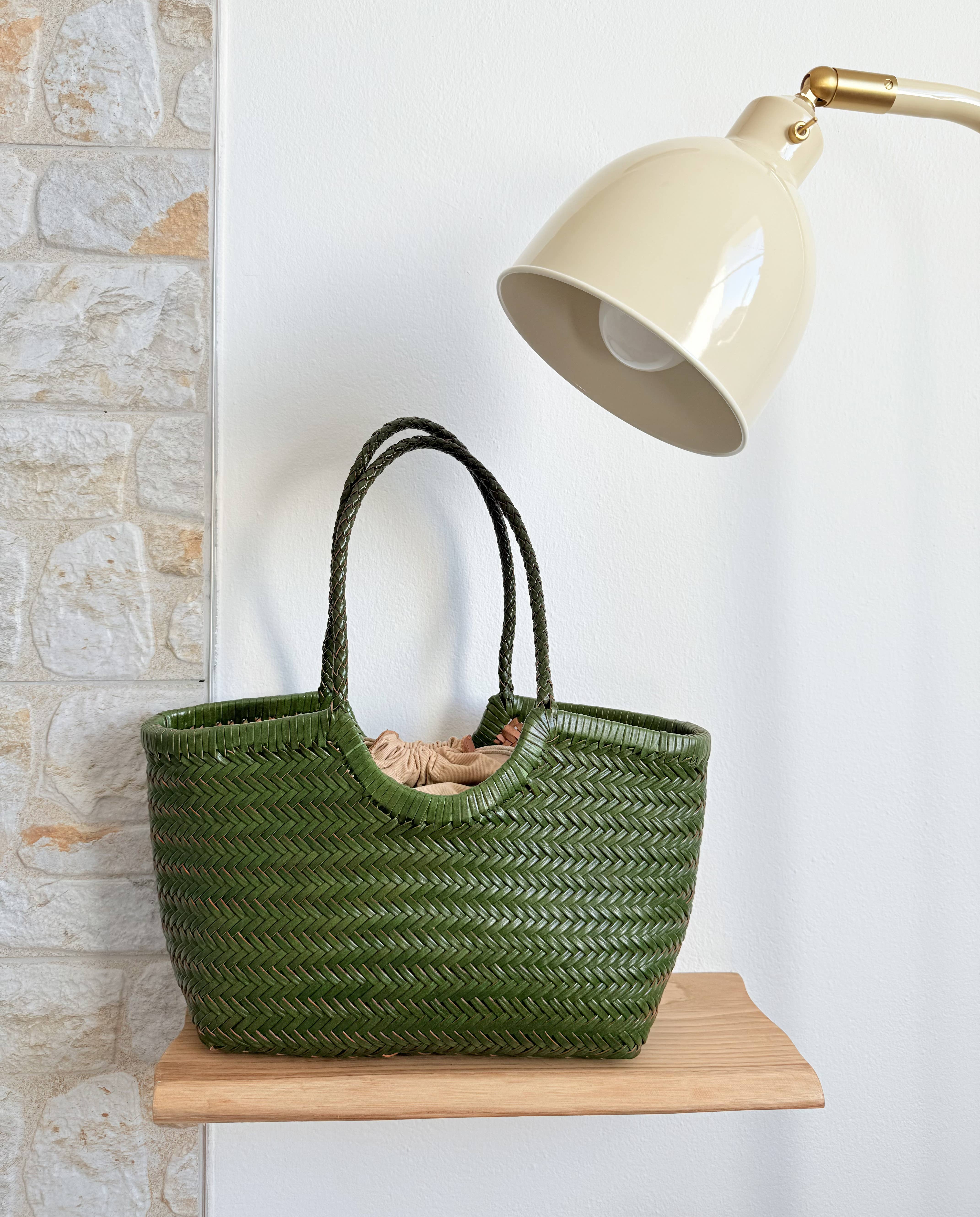 Sook Stainable - Vente Tote bag – femme - Carmel - Sac fourre-tout en cuir en U tissé à la main2