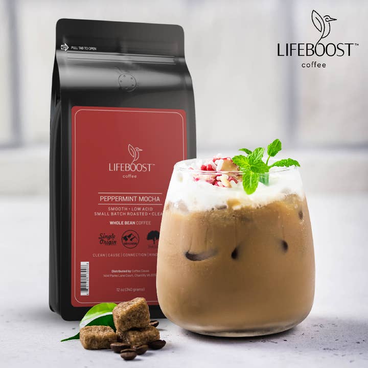 Lifeboost Coffee - Wholesale Coffee Beans - Peppermint Mocha2