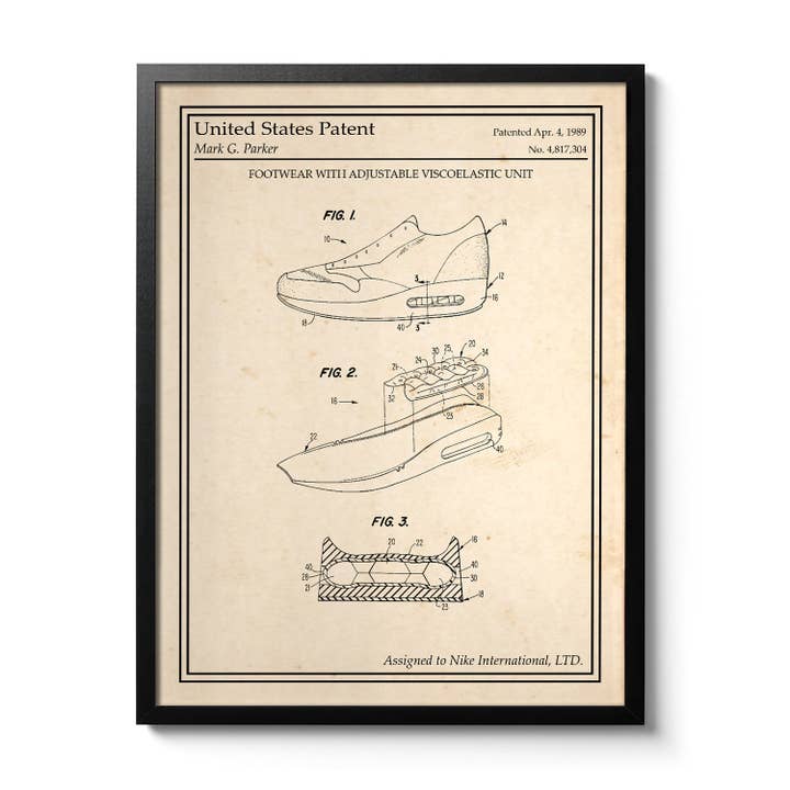 Display Nike Air Max patent for wholesale by Atelier Malhco