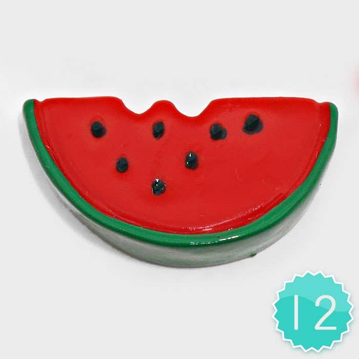 Sensibling Corp. - Wholesale Craft Supplies - 12 PCS - Watermelon Resin Cabochons0