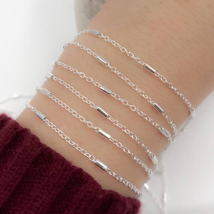 Tresor Jewelry Inc. - Wholesale Link & Chain Necklace - Y133SS. Sterling Silver Satellite Tube Chain