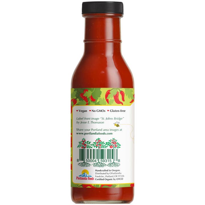 Portlandia Foods - Wholesale Ketchup - Portland Organic Spicy Ketchup 14oz Glass Btls