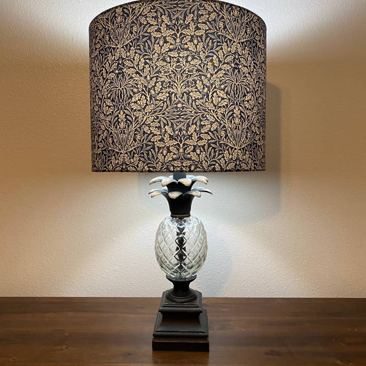 LouSeal Handmade Lampshades - Wholesale Lamp Shade - William Morris Mineral Pure Acorn Ink Handmade Lampshade2
