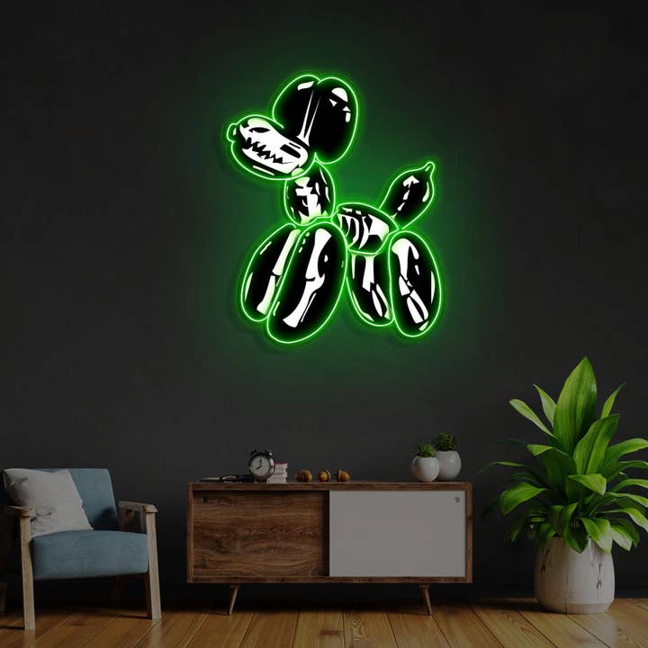 "Balloon Dog X-Ray" Neon x Acrylic Artwork for wholesale by BeNeonUnicorn