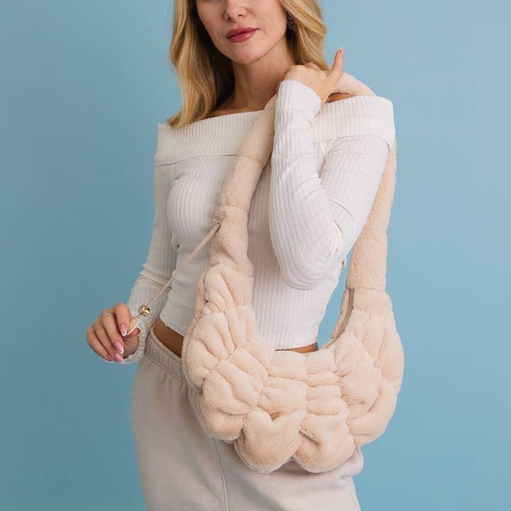 Leto Accessories - Wholesale Crossbody bag – Women's - Plush Cloud Knit Cross Body Bag ⛅️7