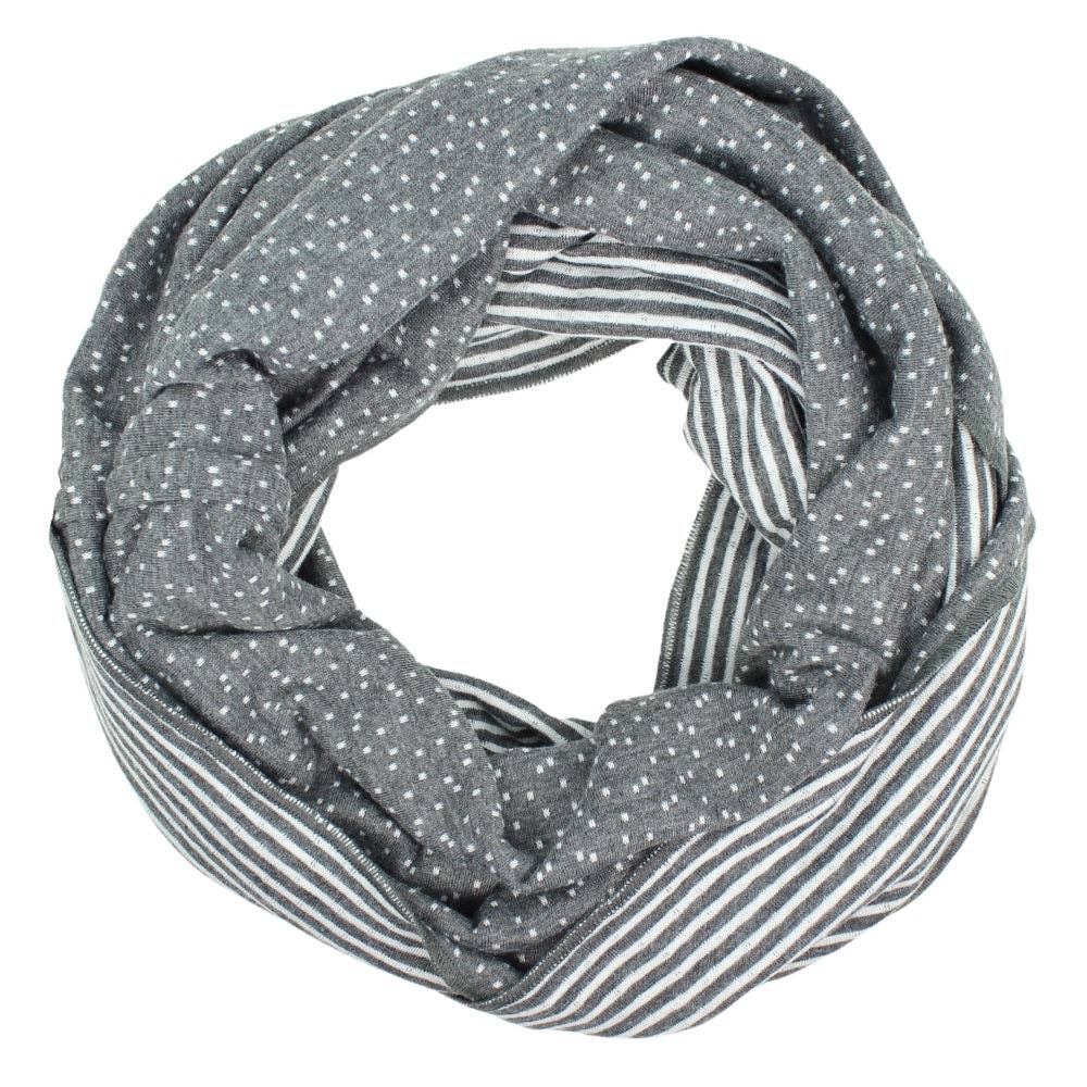 Dana Herbert - Wholesale Scarf - Women's - Reversible Black & White Infinity Scarf2