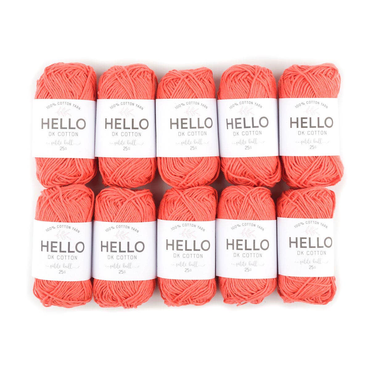 Creative World of Crafts – wholesale Garn – HEJ 100% bomull 25g Amigurumi garn förpackning med 10 bollar14