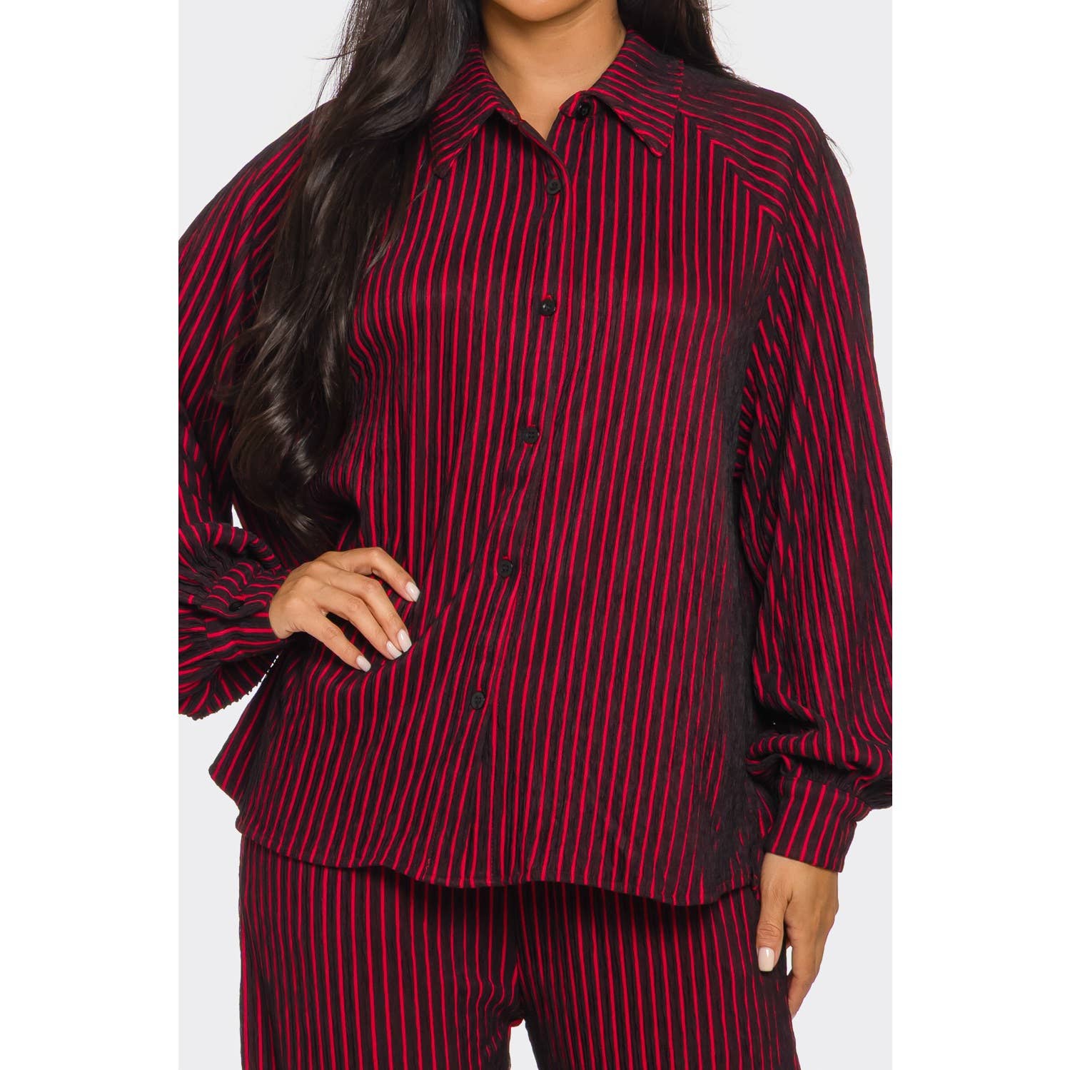 ITSSY - Wholesale Top & Pant Set (NOT Loungewear) - Women's - Button Down Shirt and Pant Set3