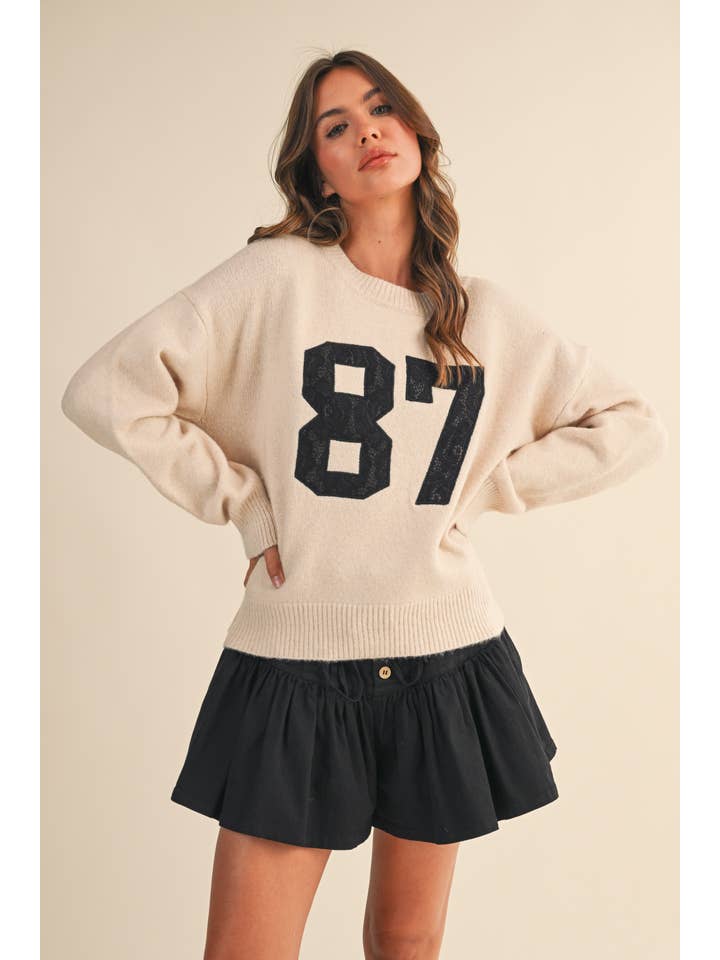 Klesis - Vente Pull en maille – femme - IT4429 87 HAUT EN MAILLE AVEC CONTRASTE DE DENTELLE2