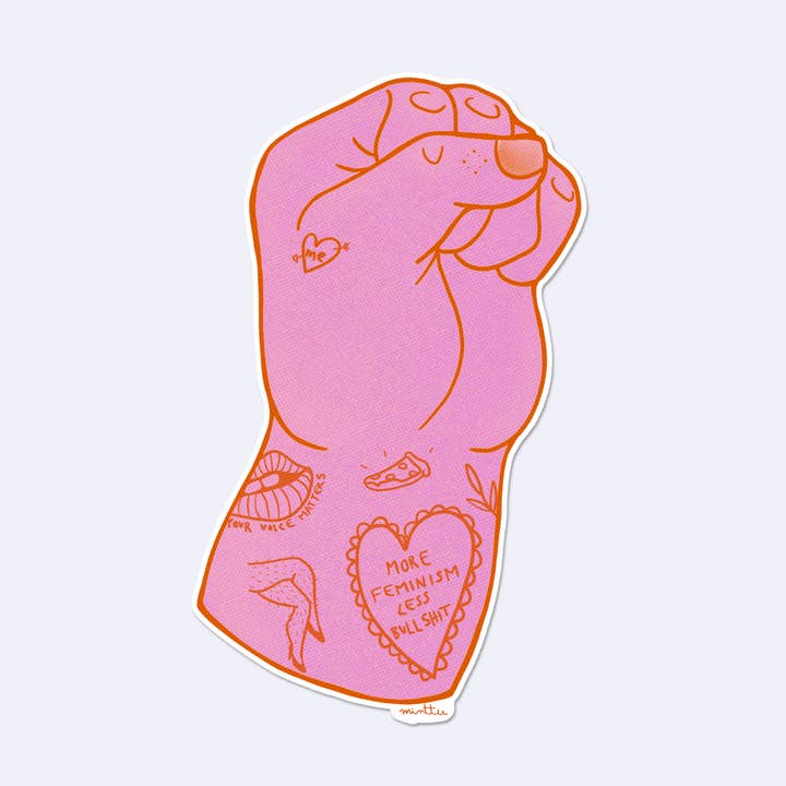 Sticker "keep fighting" for wholesale by minttu illustrations