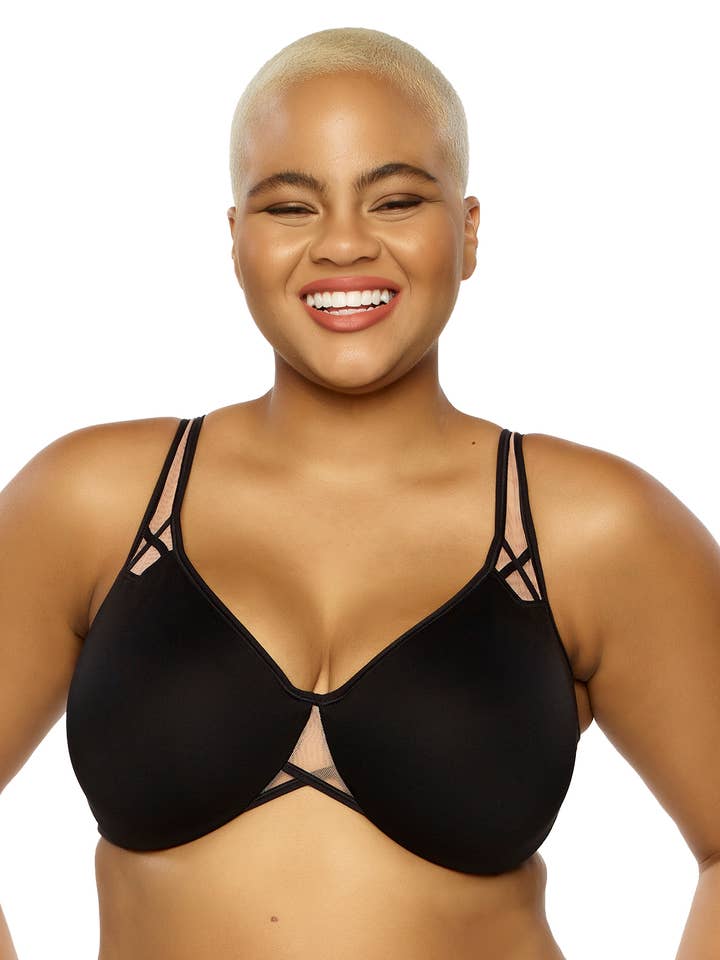 Amaranth Unlined Minimizer Bra - Black for wholesale by Felina