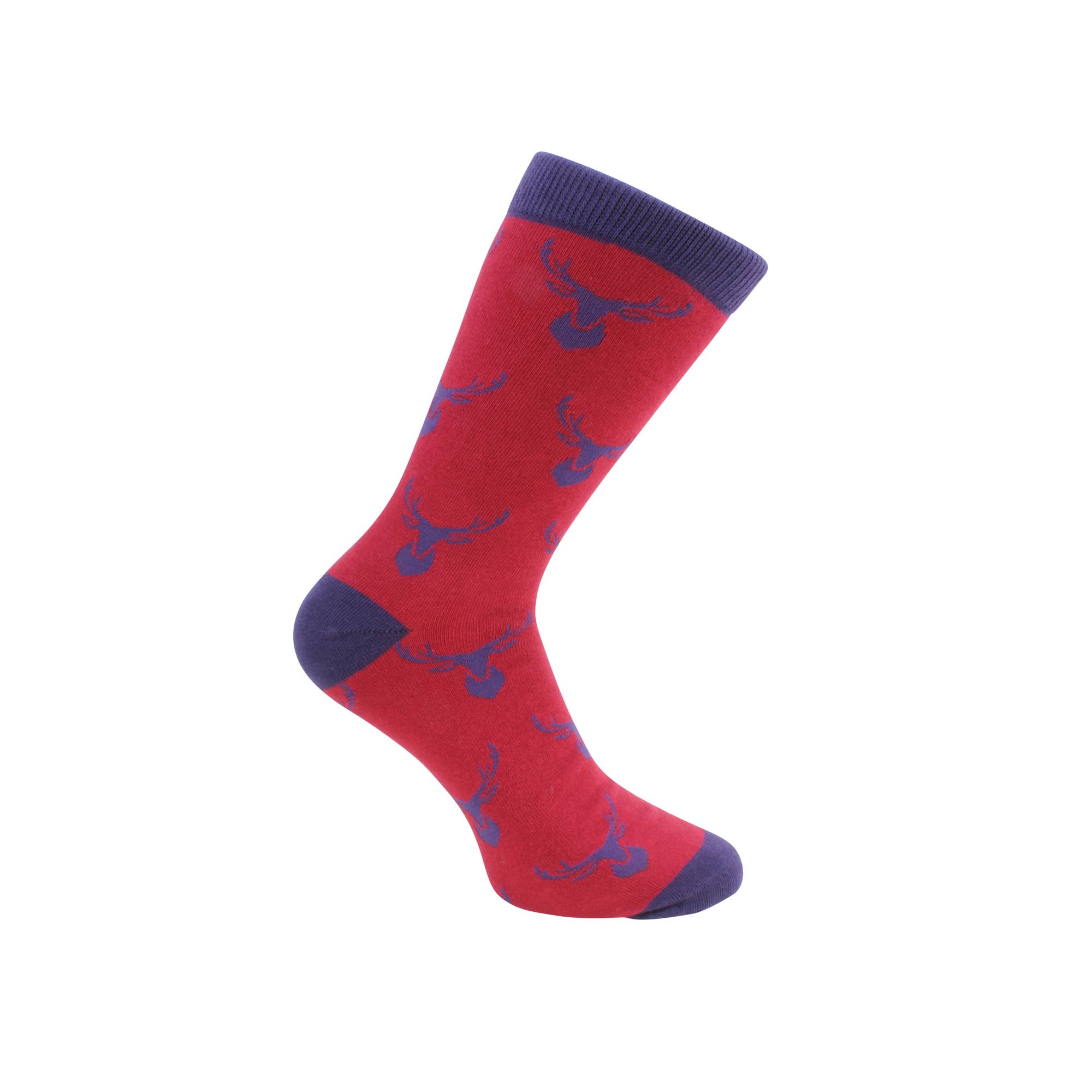 Dalaco - incorporating David Aster - Vente Chaussettes – homme - Chaussettes Stag - Coton peigné rouge et bleu