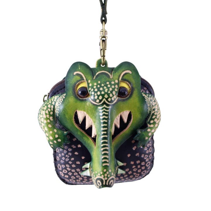 Handmade leather Alligator & Crocodile Wristlet for wholesale by Sunflower Handmade leather inc