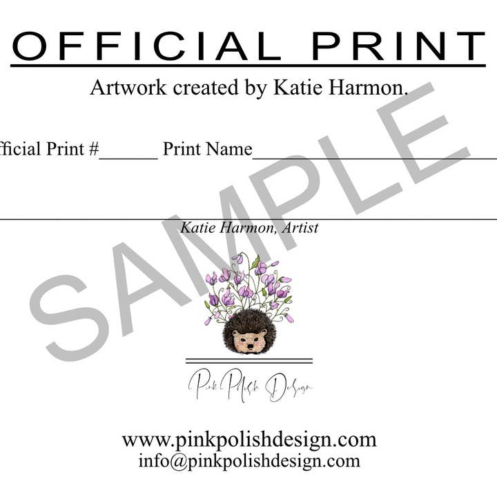 PinkPolish Design - Wholesale Art Print - "Shiny Things" Watercolor Painting: Art Print