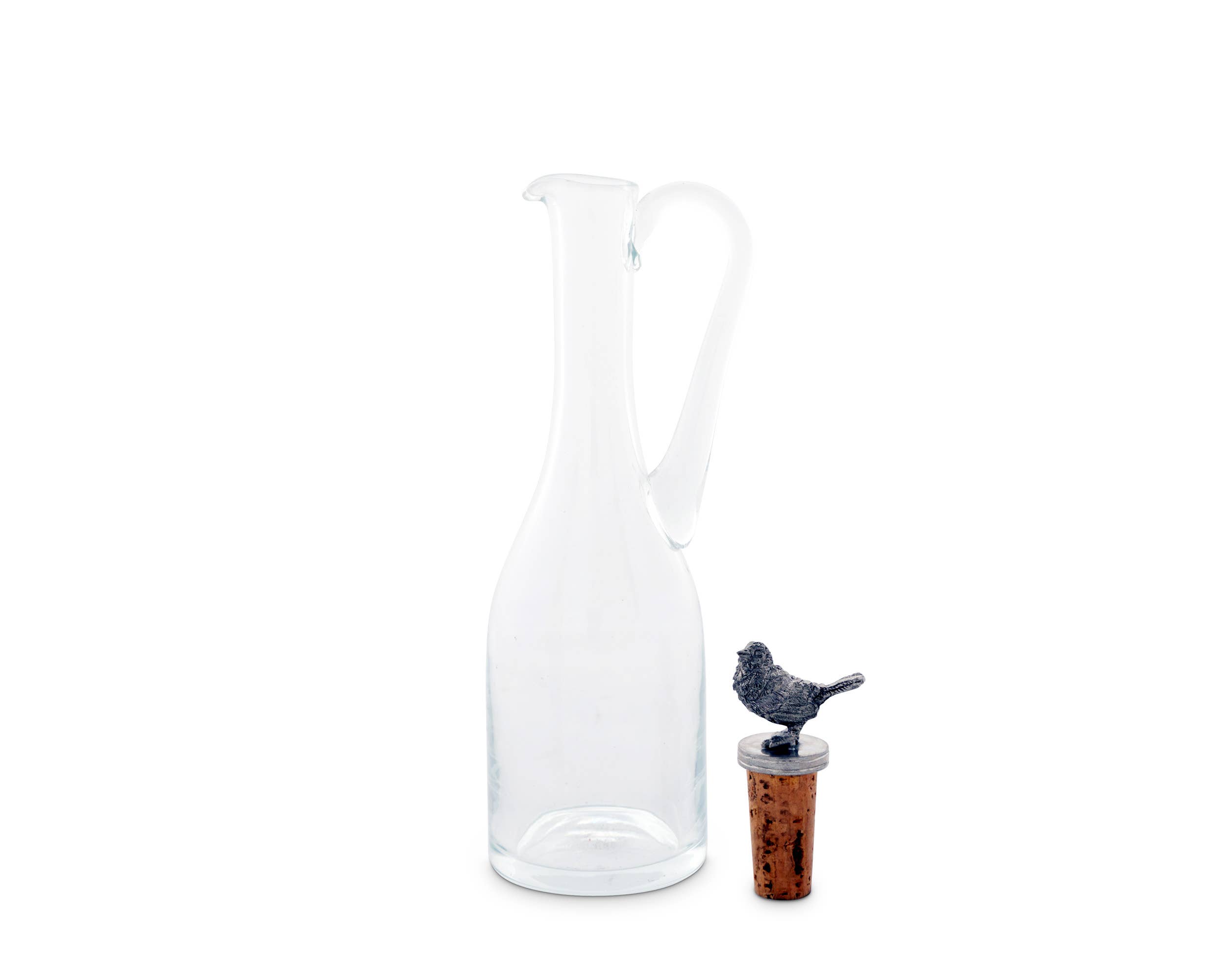 Vagabond House - Vendita all'ingrosso Dispenser olio/aceto - Bottiglia ampolla con tappo in sughero Song Bird1