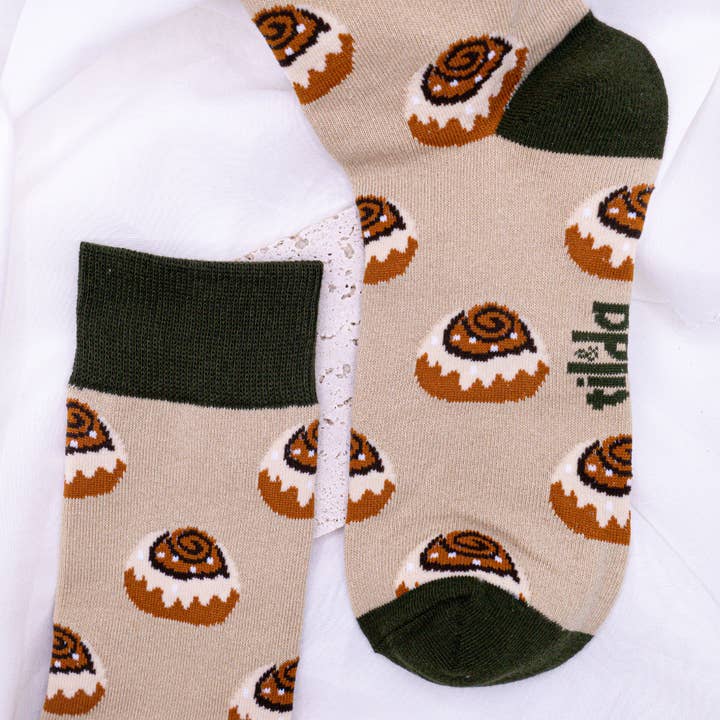 Tilda&Theo - Wholesale Socks – Unisex - Socks Cinnamon Roll Cotton Socks Sweden Kanelbulle7