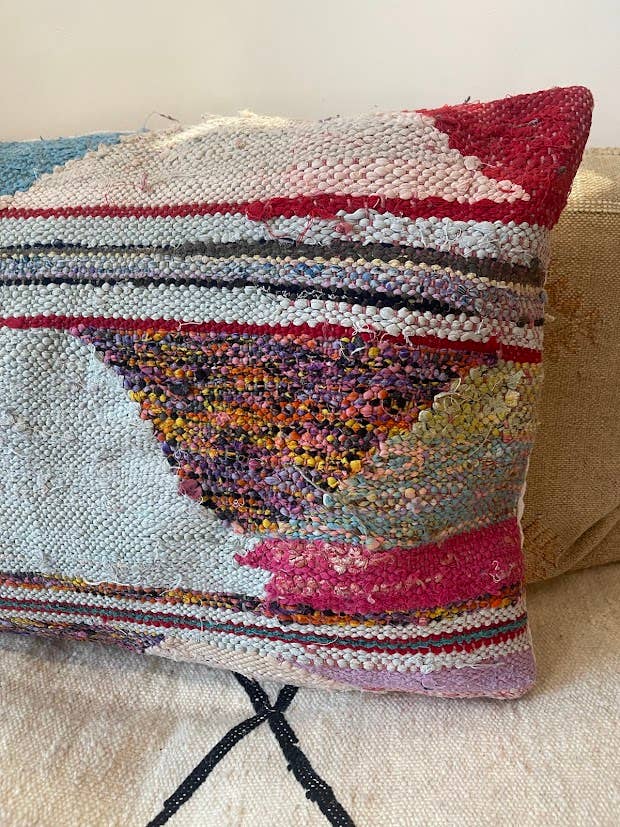 NOMAD BY LIV - Wholesale Throw/Decorative Pillow - Handmade Boucherouite Cushion - cover, colorful9
