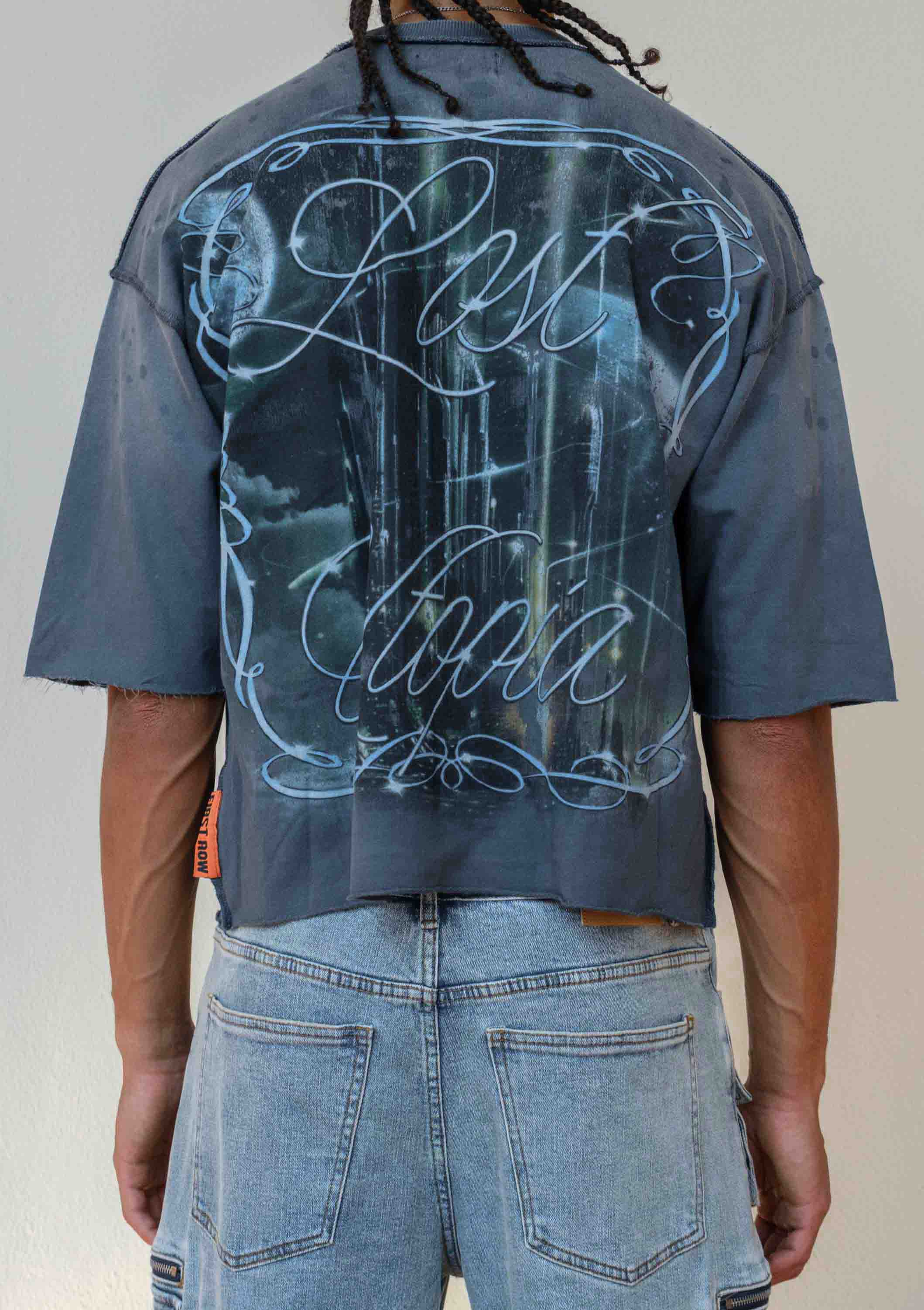 DK GREY LOST UTOPIA UNEARTH CROPPED  TEE for wholesale on Faire3