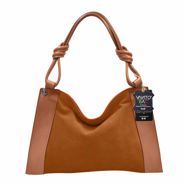 Aurora ❤ Borsa a Spalla ❤ Pelle e Camoscio ❤ Made in Naples per la vendita all'ingrosso da parte di Vanto Bag
